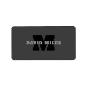 Ihr Name oder Ihr Firmenname | Modern Masculine Gr Adressaufkleber (Vorne)