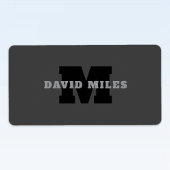 Ihr Name oder Ihr Firmenname | Modern Masculine Gr Adressaufkleber