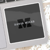 Ihr Name oder Ihr Firmenname | Modern Masculine Gr Aufkleber