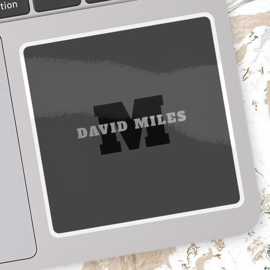 Ihr Name oder Ihr Firmenname | Modern Masculine Gr Aufkleber