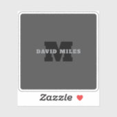 Ihr Name oder Ihr Firmenname | Modern Masculine Gr Aufkleber (Blatt)