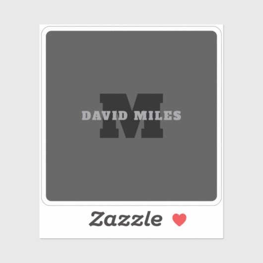 Ihr Name oder Ihr Firmenname | Modern Masculine Gr Aufkleber (Blatt)