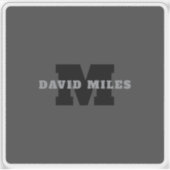 Ihr Name oder Ihr Firmenname | Modern Masculine Gr Aufkleber (Vorderseite)