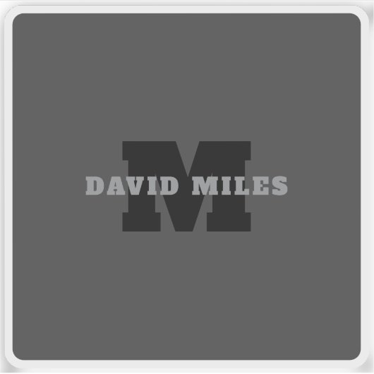 Ihr Name oder Ihr Firmenname | Modern Masculine Gr Aufkleber (Vorderseite)