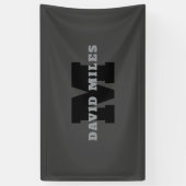 Ihr Name oder Ihr Firmenname | Modern Masculine Gr Banner (Vertikal)