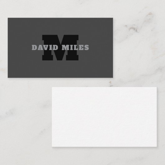 Ihr Name oder Ihr Firmenname | Modern Masculine Gr Begleitkarte (Vorne/Hinten)