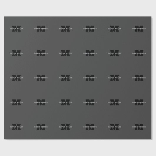 Ihr Name oder Ihr Firmenname | Modern Masculine Gr Geschenkpapier (Flach)