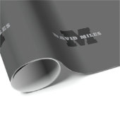 Ihr Name oder Ihr Firmenname | Modern Masculine Gr Geschenkpapier (Rolleneckpunkt)