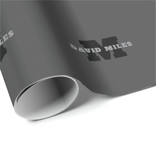 Ihr Name oder Ihr Firmenname | Modern Masculine Gr Geschenkpapier (Rolleneckpunkt)