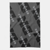 Ihr Name oder Ihr Firmenname | Modern Masculine Gr Geschirrtuch (Vertikal)