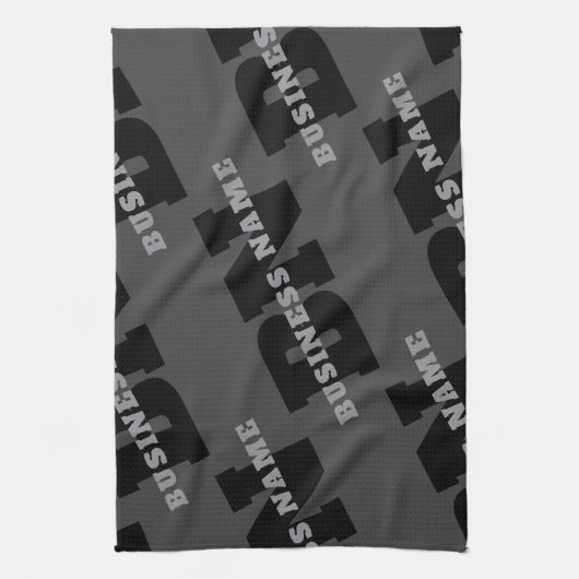 Ihr Name oder Ihr Firmenname | Modern Masculine Gr Geschirrtuch (Vertikal)