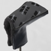 Ihr Name oder Ihr Firmenname | Modern Masculine Gr Golf Headcover (3/4 Vorderseite)