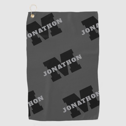Ihr Name oder Ihr Firmenname | Modern Masculine Gr Golfhandtuch (Vorderseite)