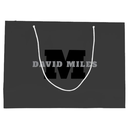 Ihr Name oder Ihr Firmenname | Modern Masculine Gr Große Geschenktüte (Rückseite)
