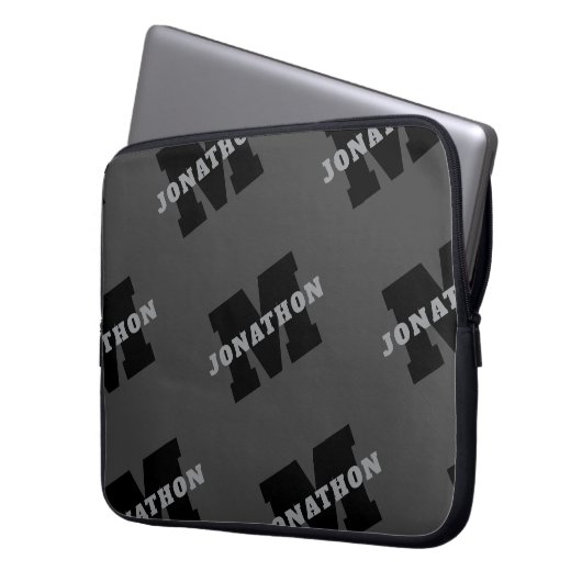 Ihr Name oder Ihr Firmenname | Modern Masculine Gr Laptopschutzhülle (Vorderseite Links)