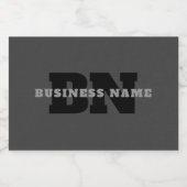 Ihr Name oder Ihr Firmenname | Modern Masculine Gr Lebensmitteletikett (Einzelnes Label)