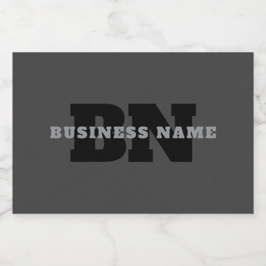 Ihr Name oder Ihr Firmenname | Modern Masculine Gr Lebensmitteletikett (Einzelnes Label)