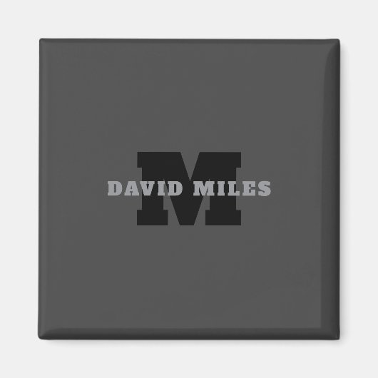 Ihr Name oder Ihr Firmenname | Modern Masculine Gr Magnet (Vorne)