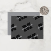 Ihr Name oder Ihr Firmenname | Modern Masculine Gr Mitteilungskarte (Vorderseite/Rückseite Beispiel)