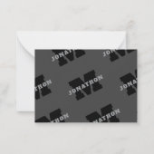 Ihr Name oder Ihr Firmenname | Modern Masculine Gr Mitteilungskarte (Vorderseite)