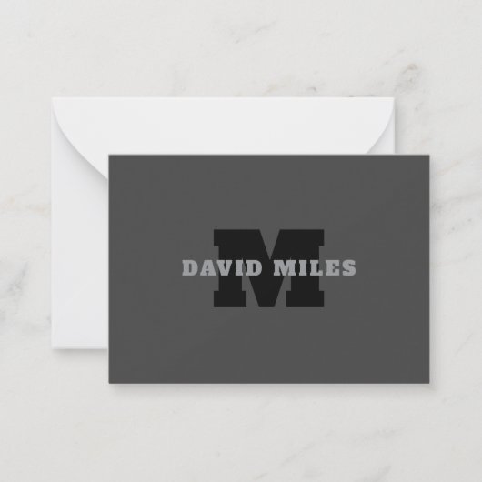 Ihr Name oder Ihr Firmenname | Modern Masculine Gr Mitteilungskarte (Vorderseite)