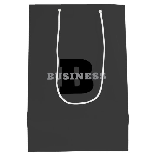 Ihr Name oder Ihr Firmenname | Modern Masculine Gr Mittlere Geschenktüte (Rückseite)