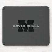 Ihr Name oder Ihr Firmenname | Modern Masculine Gr Mousepad (Vorne)