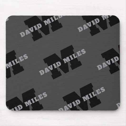 Ihr Name oder Ihr Firmenname | Modern Masculine Gr Mousepad (Vorne)