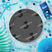 Ihr Name oder Ihr Firmenname | Modern Masculine Gr Pappteller (Party)