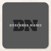 Ihr Name oder Ihr Firmenname | Modern Masculine Gr Rechteckiger Pappuntersetzer (Vorderseite)