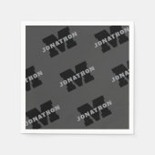 Ihr Name oder Ihr Firmenname | Modern Masculine Gr Serviette (Vorderseite)