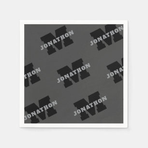 Ihr Name oder Ihr Firmenname   Modern Masculine Gr Serviette