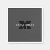 Ihr Name oder Ihr Firmenname | Modern Masculine Gr Serviette (Vorderseite)