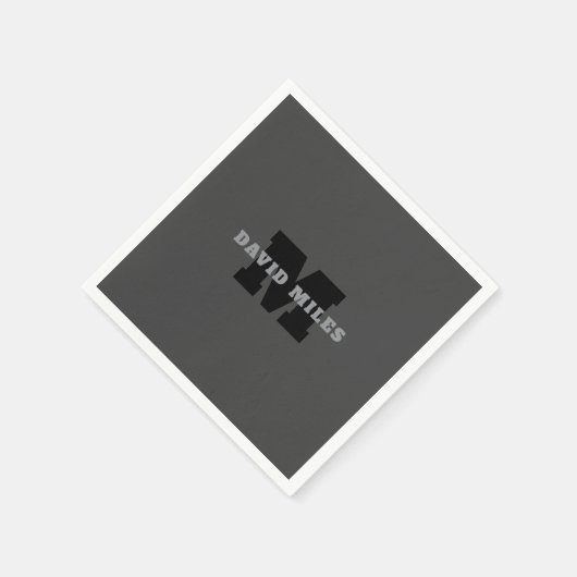 Ihr Name oder Ihr Firmenname | Modern Masculine Gr Serviette (Ecke)