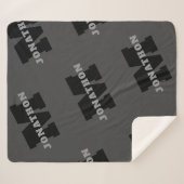 Ihr Name oder Ihr Firmenname | Modern Masculine Gr Sherpadecke (Vorderseite (Horizontal))