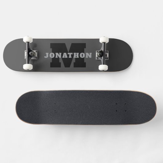 Ihr Name oder Ihr Firmenname | Modern Masculine Gr Skateboard (Horizontal)