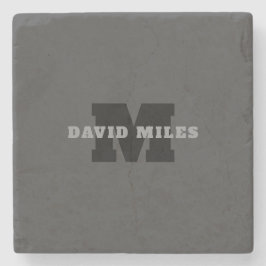 Ihr Name oder Ihr Firmenname | Modern Masculine Gr Steinuntersetzer