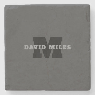 Ihr Name oder Ihr Firmenname   Modern Masculine Gr Steinuntersetzer