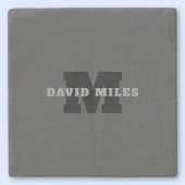 Ihr Name oder Ihr Firmenname | Modern Masculine Gr Steinuntersetzer