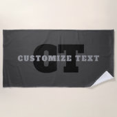 Ihr Name oder Ihr Firmenname | Modern Masculine Gr Strandtuch (Vorderseite)