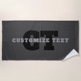 Ihr Name oder Ihr Firmenname | Modern Masculine Gr Strandtuch