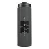 Ihr Name oder Ihr Firmenname | Modern Masculine Gr Thermosbecher (Vorderseite)