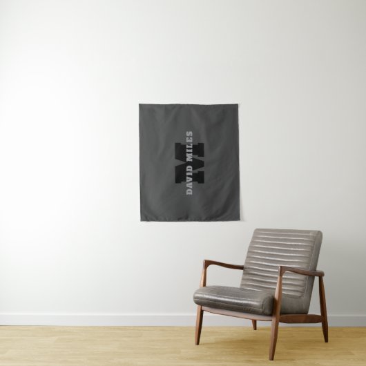 Ihr Name oder Ihr Firmenname | Modern Masculine Gr Wandteppich (Beispiel)
