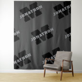 Ihr Name oder Ihr Firmenname | Modern Masculine Gr Wandteppich (Beispiel)