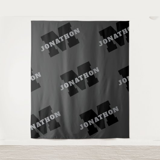 Ihr Name oder Ihr Firmenname | Modern Masculine Gr Wandteppich (Vorderseite)