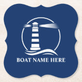 Ihr Name oder Ihr klassischer Leuchtturm für Ihr B Untersetzer (Vorderseite)