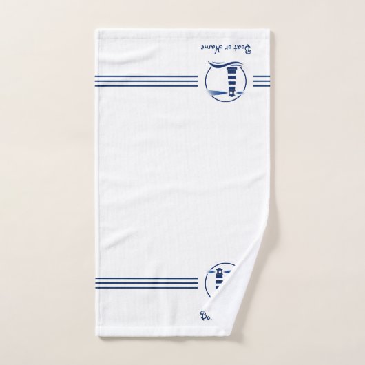 Ihr Name oder Ihr Schiff Nautical Classic Lighthou Badhandtuch Set (Handtuch)