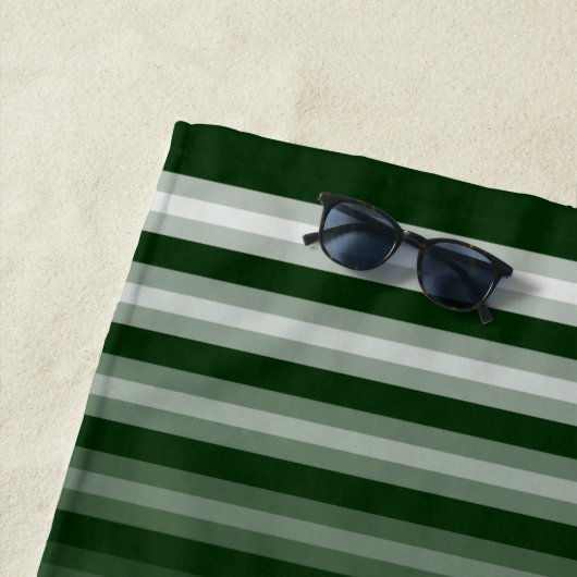 Ihr Name oder Ihr Seepferd Forest Green White Strandtuch (Beispiel)