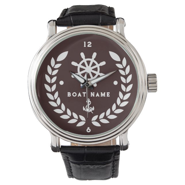 Ihr Name oder Ihr Vintager Wasseranker Armbanduhr (Vorderseite)