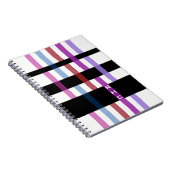 Ihr Name oder Ihre Initialen und moderne Webstreif Notizblock (Rechte Seite)